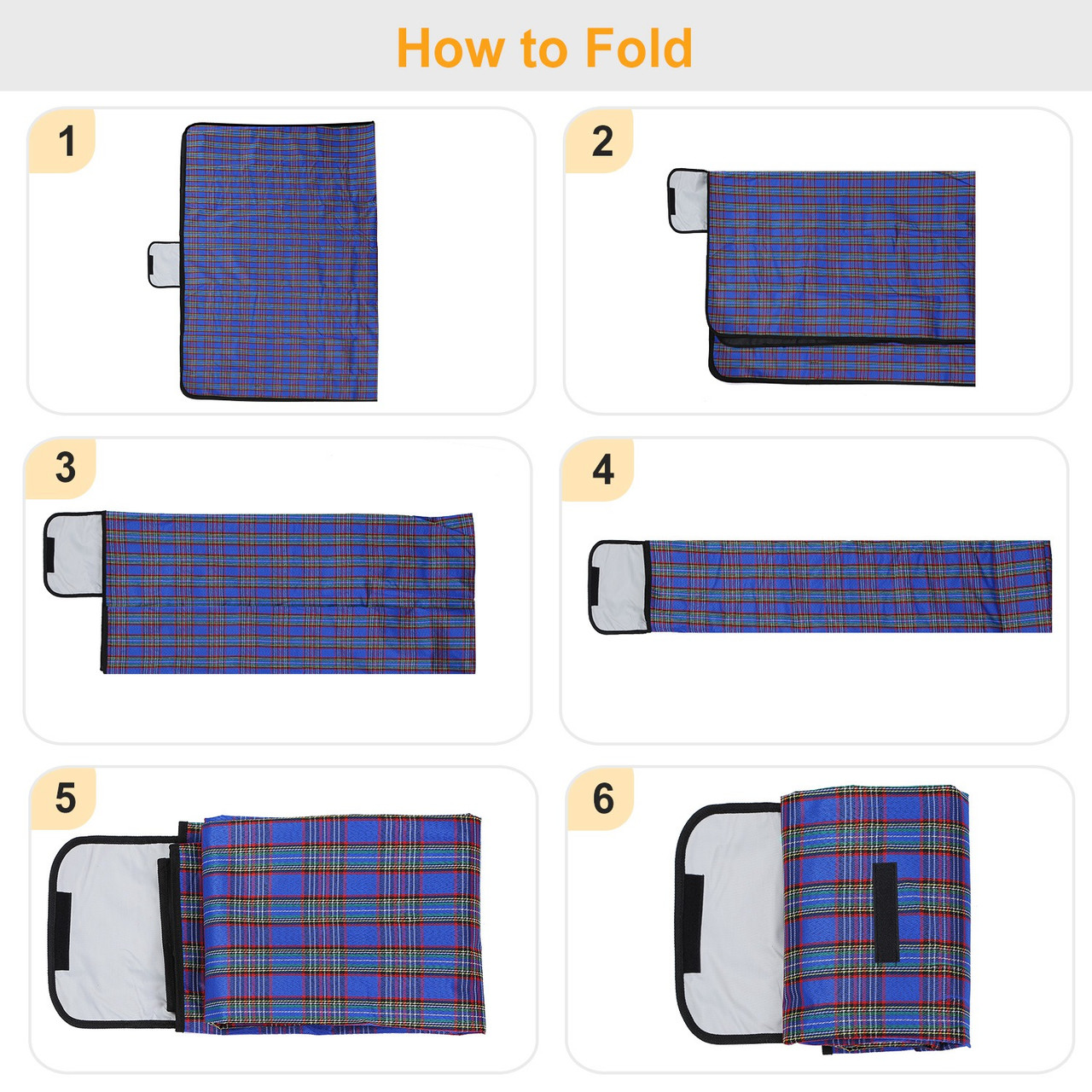 Fold-Out 60" x 78" Waterproof Picnic Blanket product image