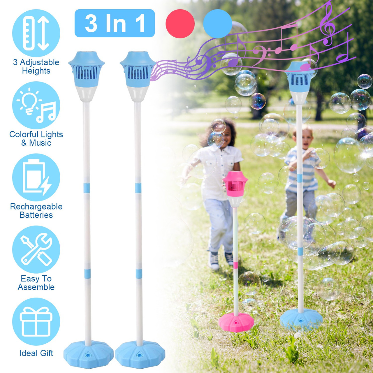 3-in-1 Standing Bubble Machine (2-Pack) product image