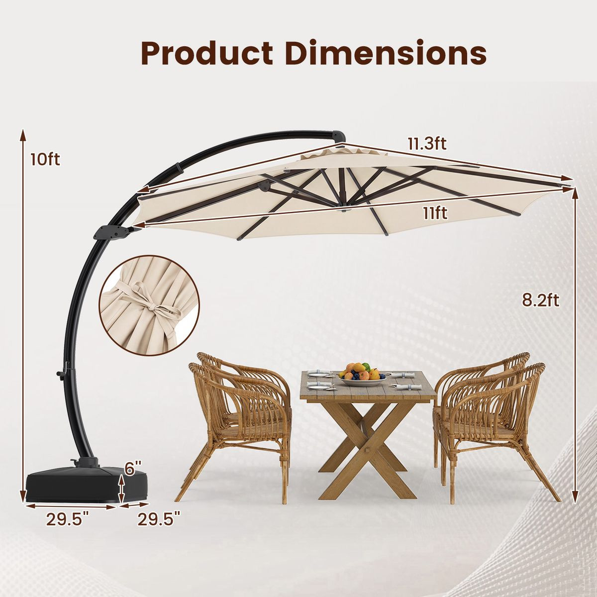 Cantilever Patio Umbrella with Base product image