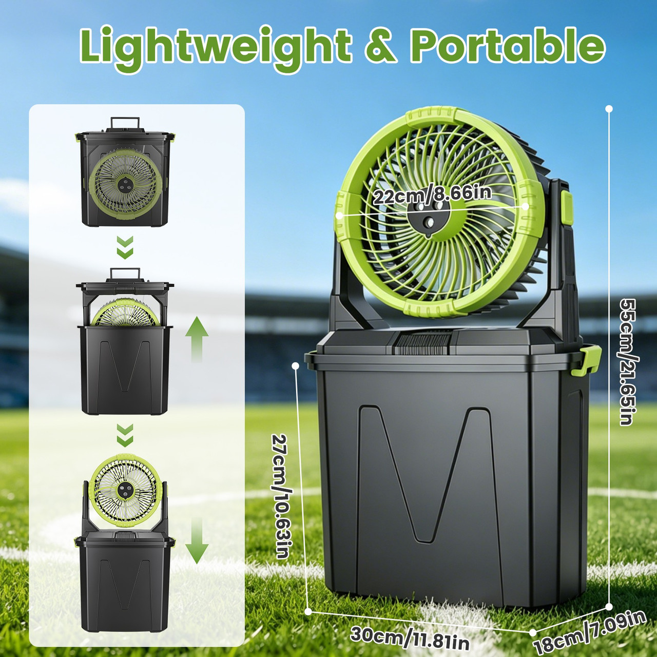 5-in-1 Portable Misting Fan product image