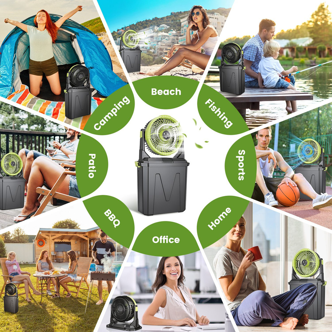 5-in-1 Portable Misting Fan product image