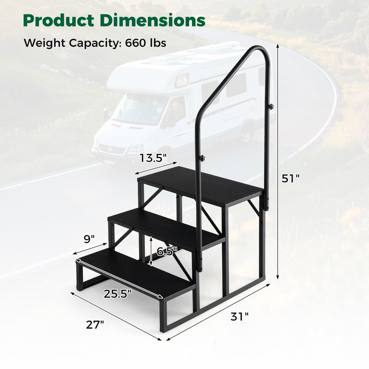 RV Step with Handrail product image