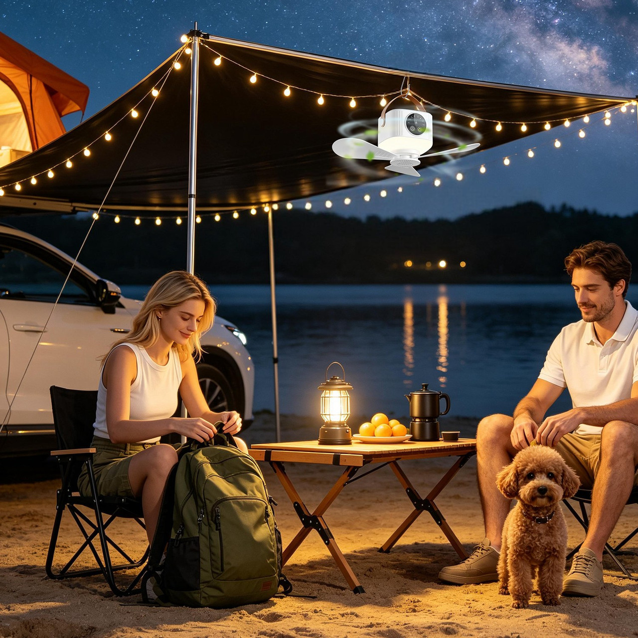 2-in-1 Camping Fan with Light  product image