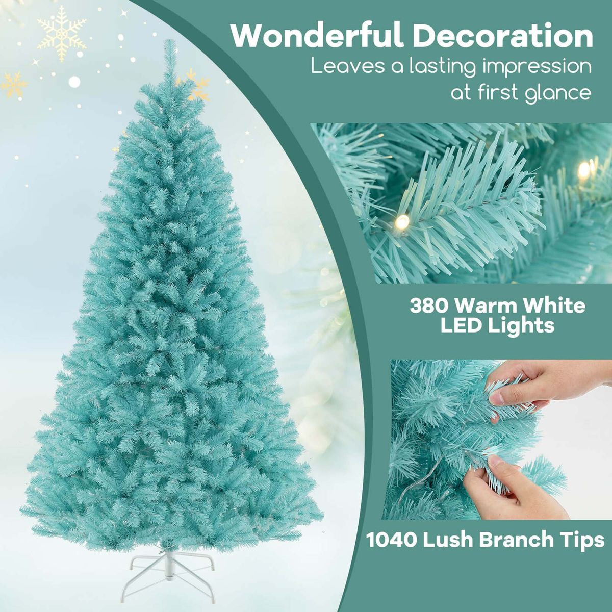 Artificial ChristmasTree with Blue Branch Tips (6ft or 7ft) product image