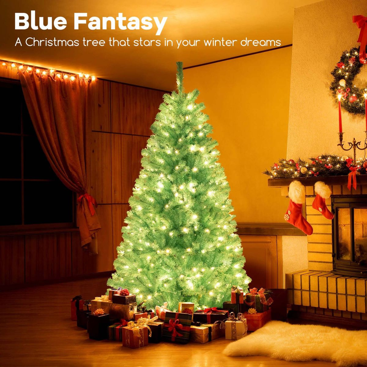 Artificial ChristmasTree with Blue Branch Tips (6ft or 7ft) product image