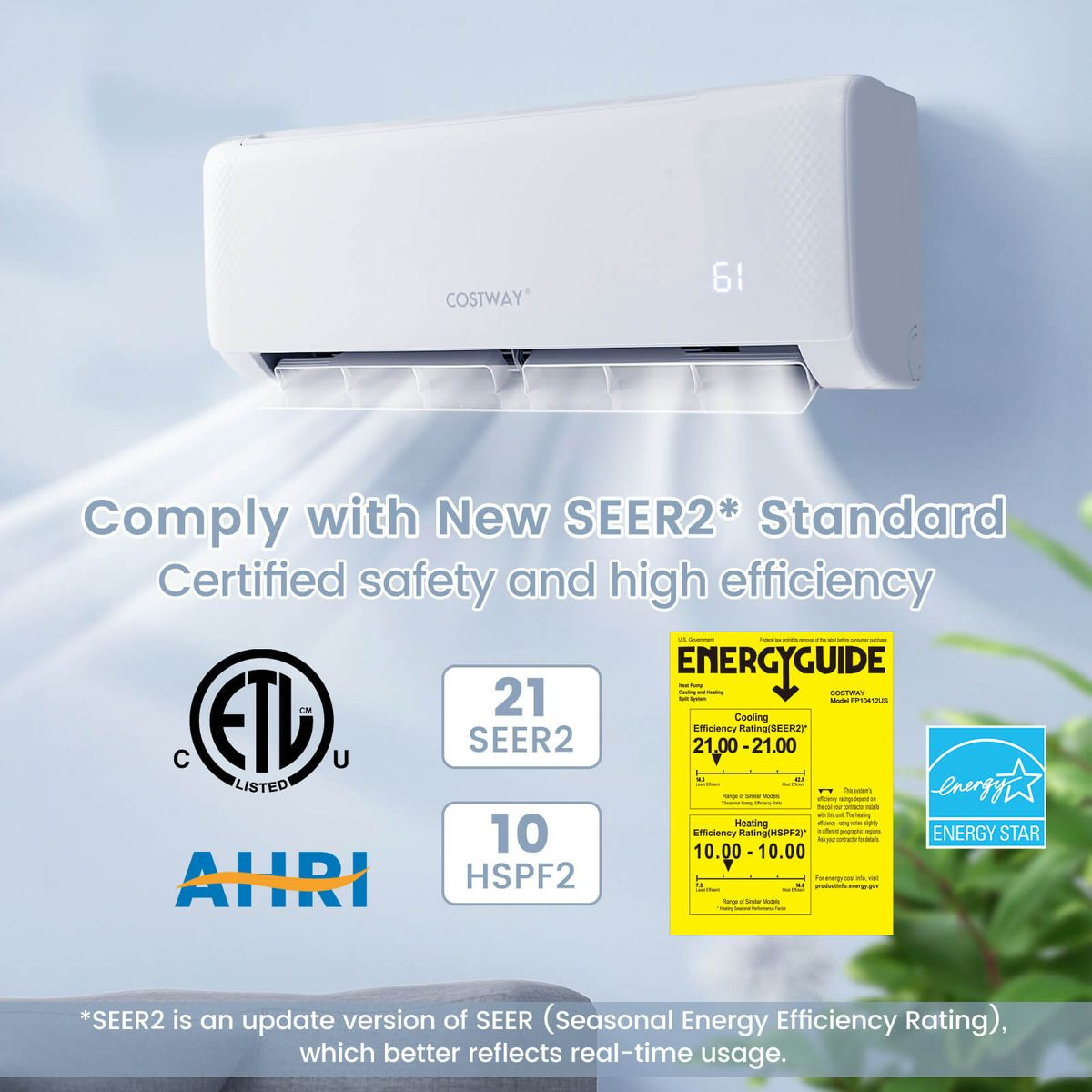 12,000 BTU Mini Split Air Conditioner with Heat Pump  product image
