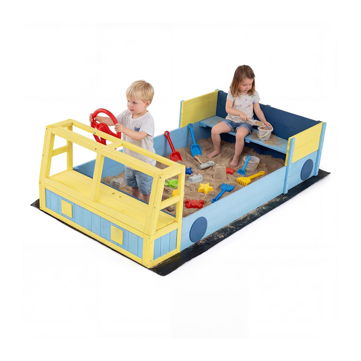 Kids' Wooden Themed Sandbox product image
