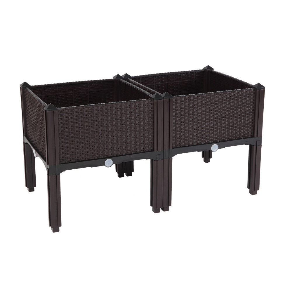 Square Plastic Planting Boxes (Set of 2) product image