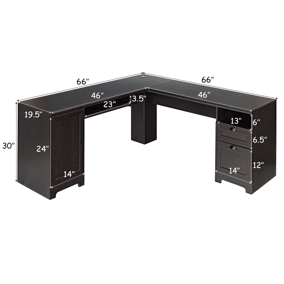 L-Shaped Corner Computer Desk product image