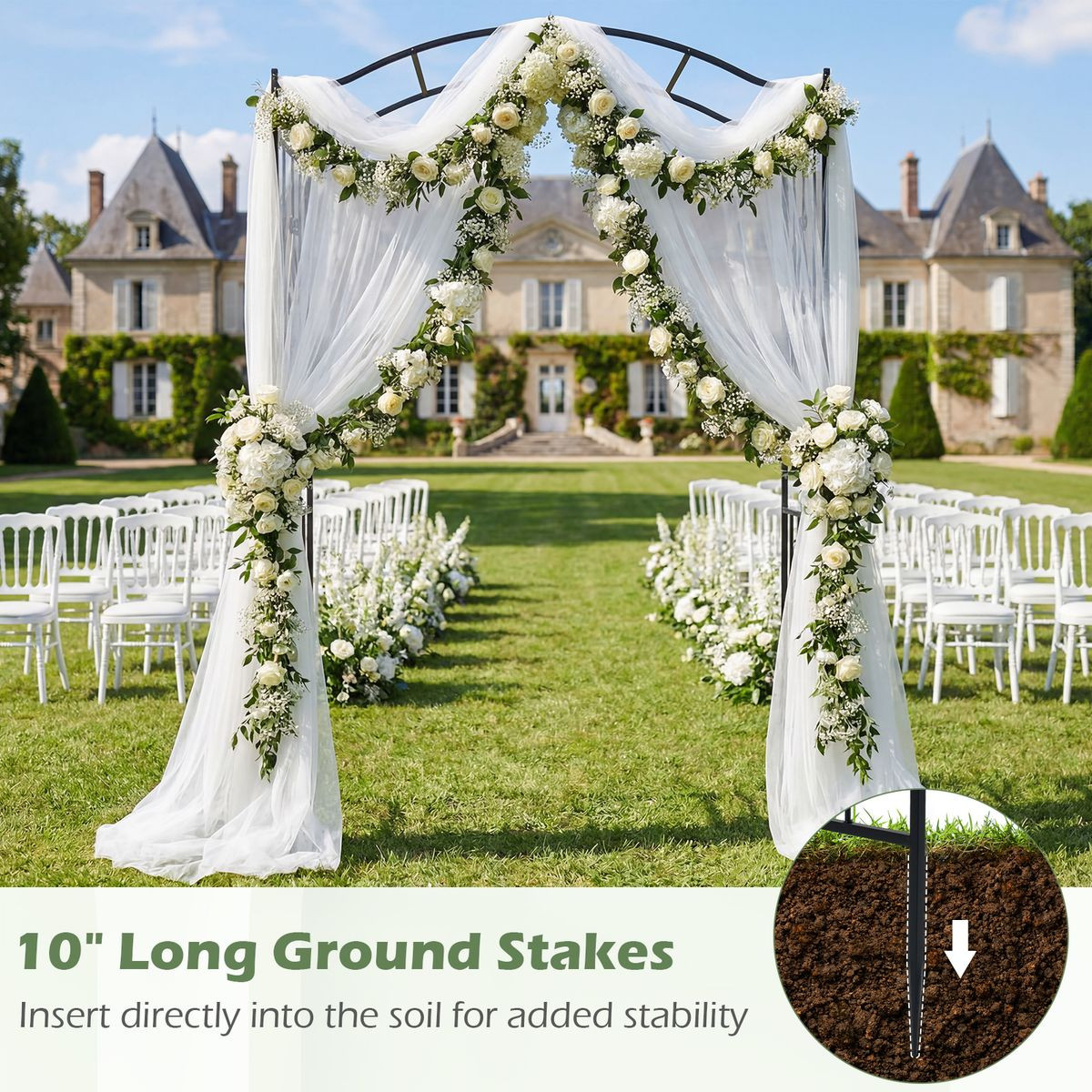 Curved Top Garden Arbor   product image