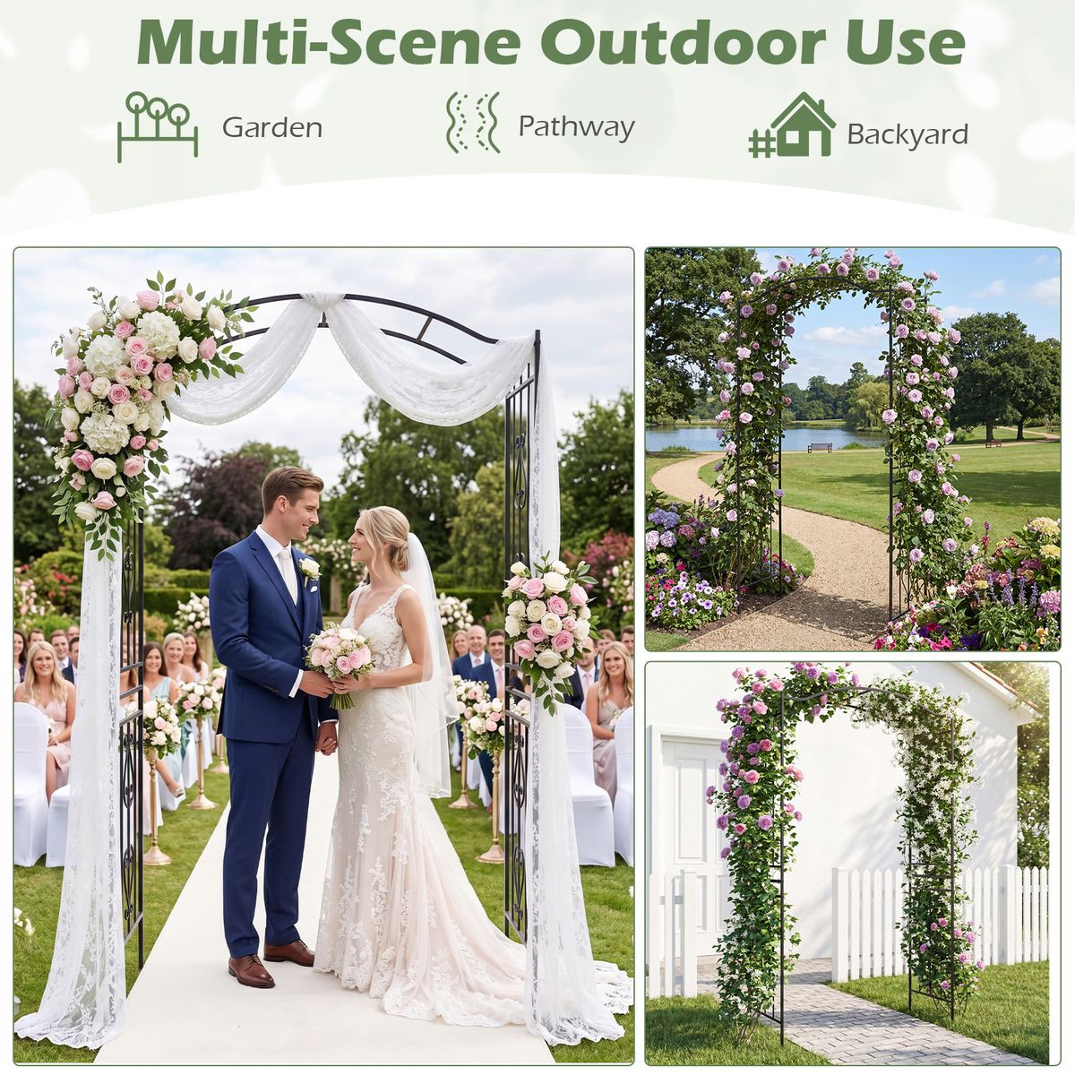 Curved Top Garden Arbor   product image