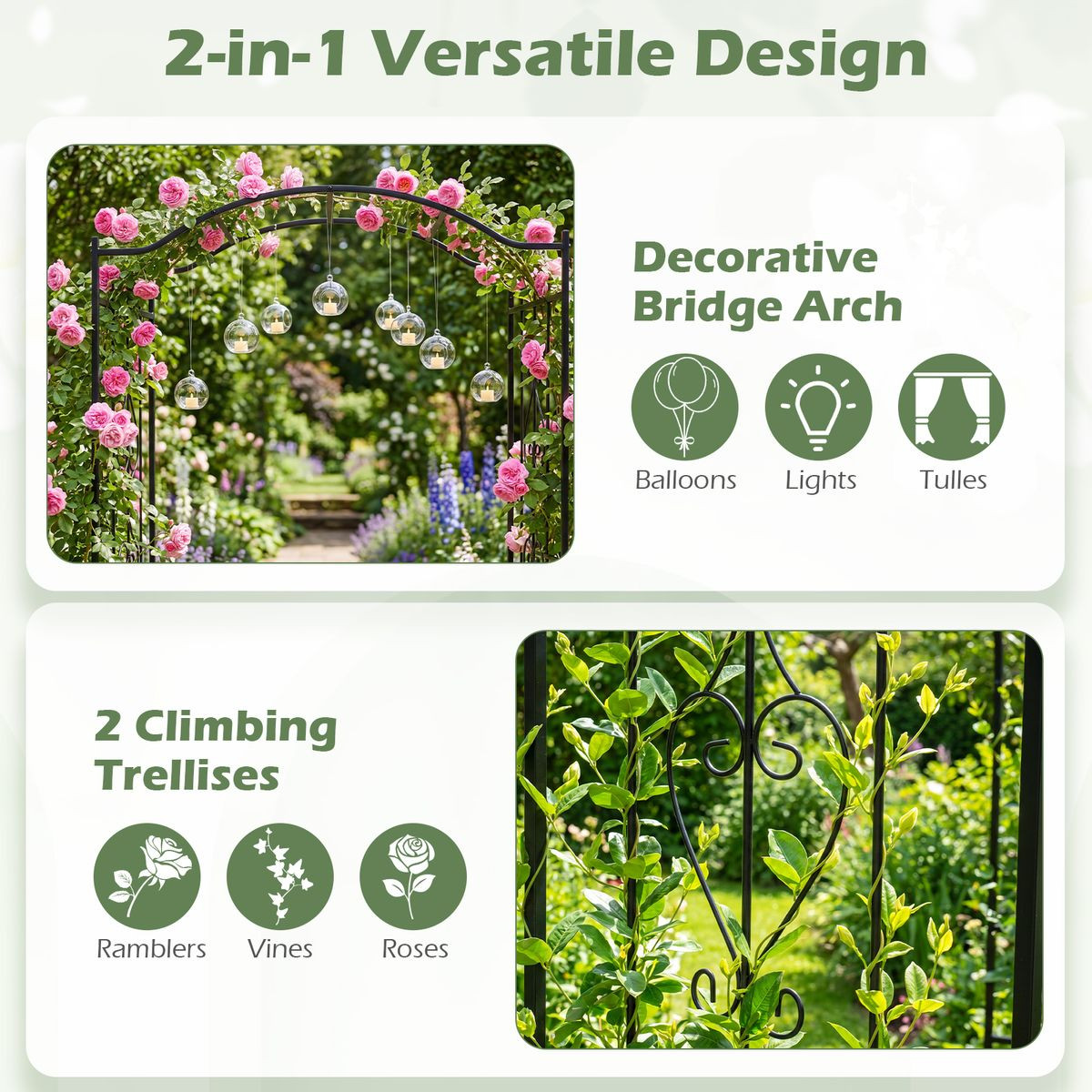 Curved Top Garden Arbor   product image