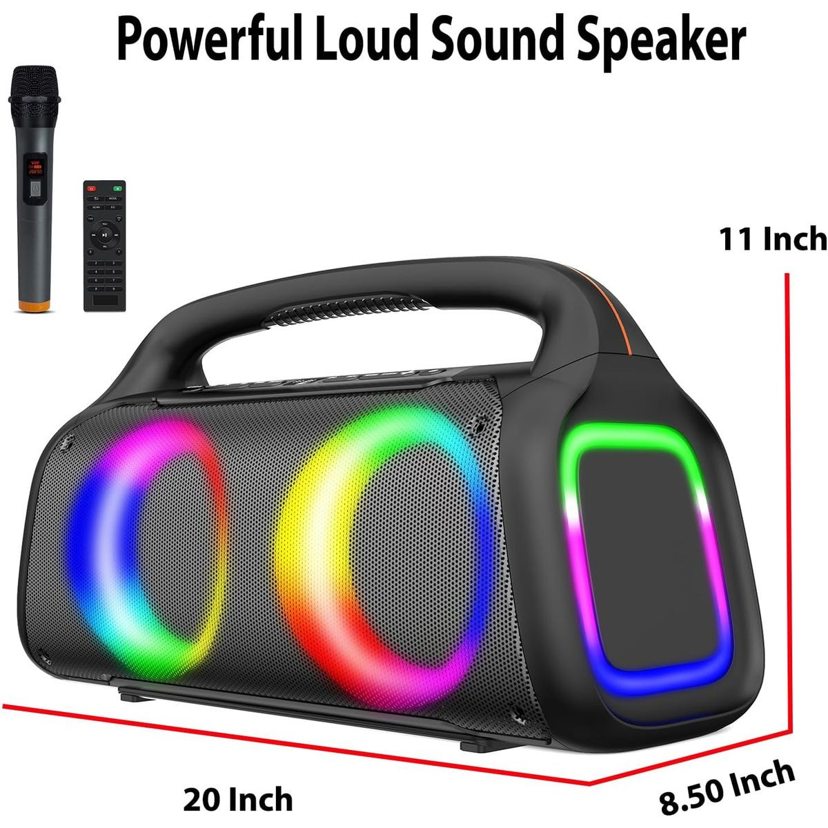 Portable Bluetooth Speaker with LED DJ Lights product image