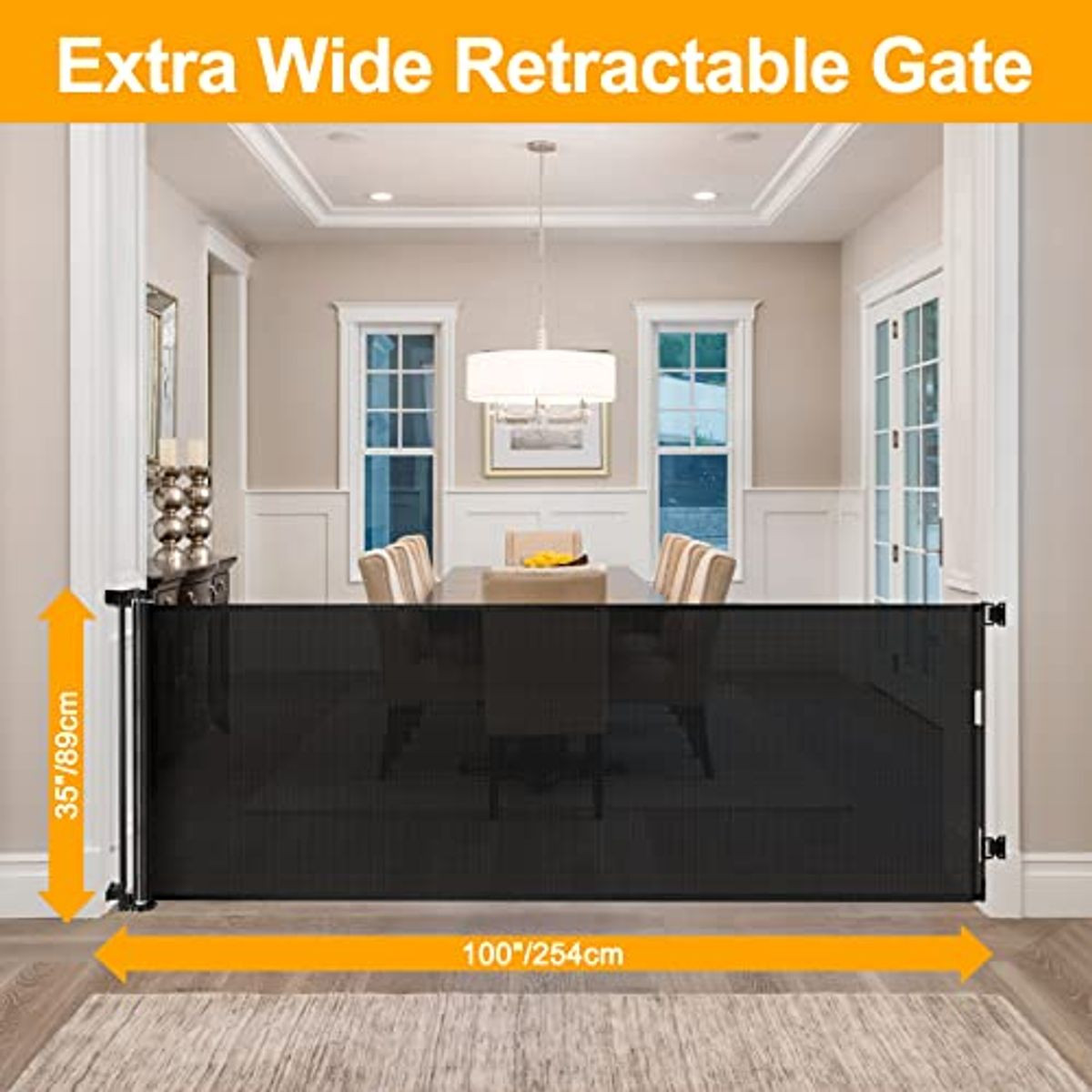 100" Extra-Wide Baby/Pet Mesh Gate product image