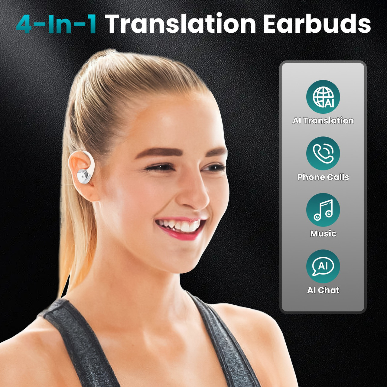 Wireless Open-Ear AI Translation Earbuds product image