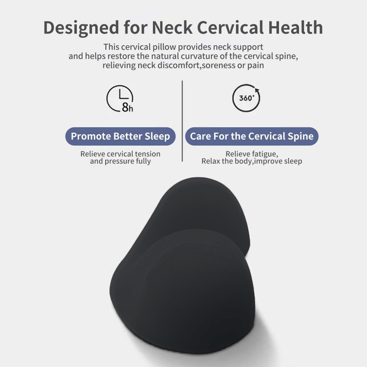 Ergonomic Cervical Memory Foam Neck Pillow product image