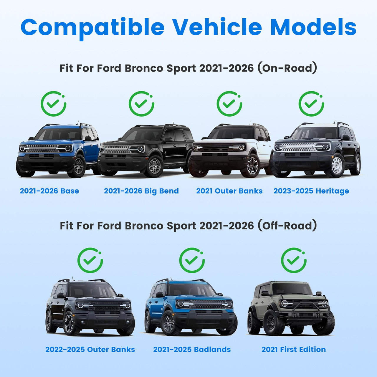 Ford Bronco Sport 2021-2026 Roof Rack Cross Bars product image