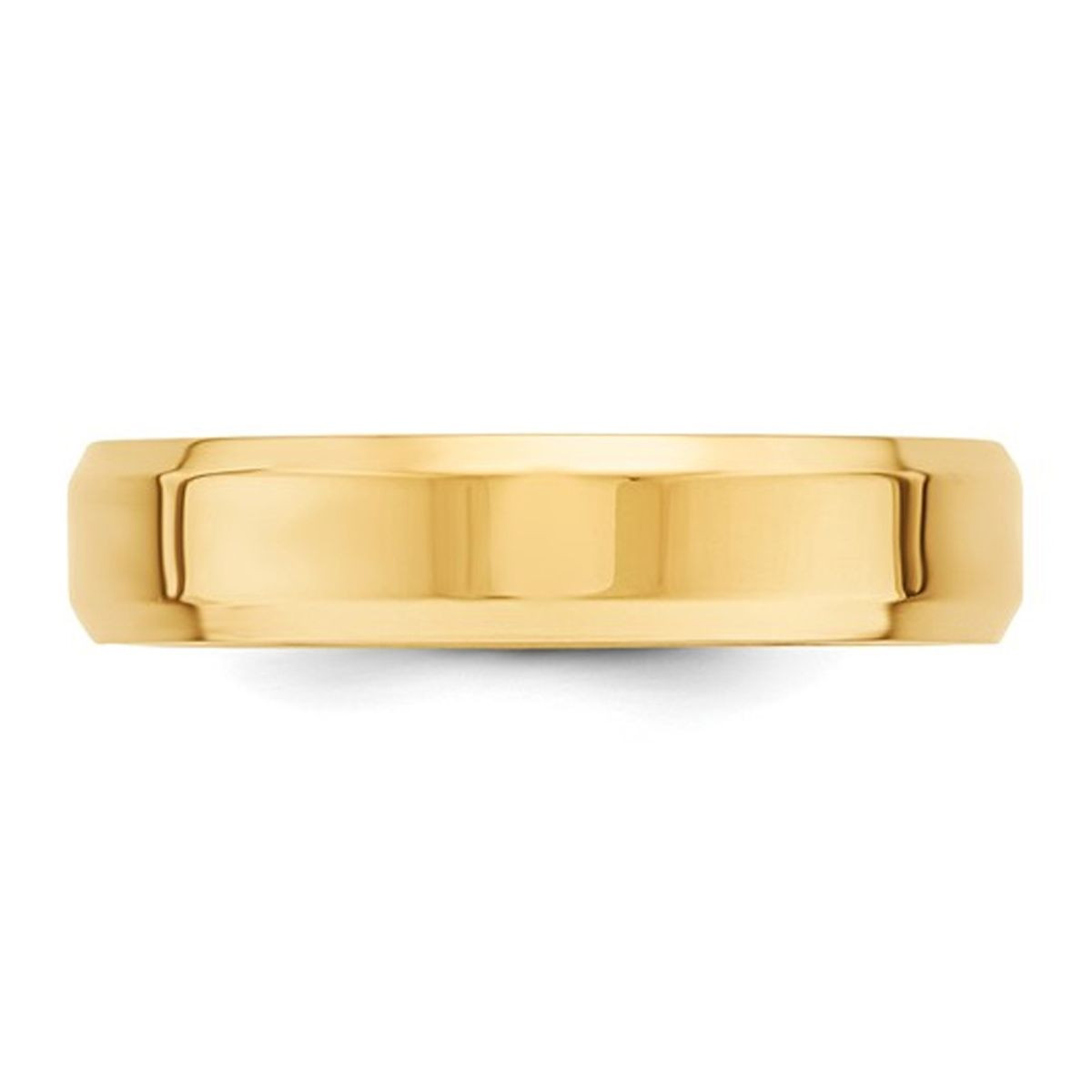 Unisex 14K Yellow Gold 5mm Comfort Fit Wedding Band with Bevel Edge product image