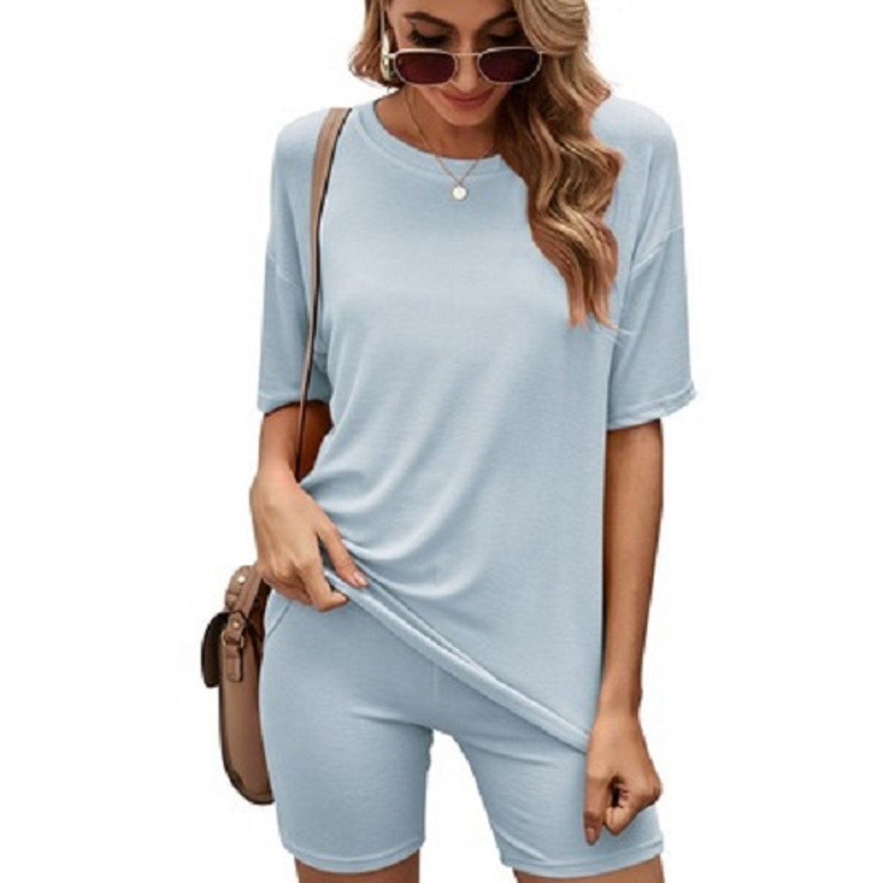 Haute Edition® Matching Biker Shorts and T-Shirt Set product image