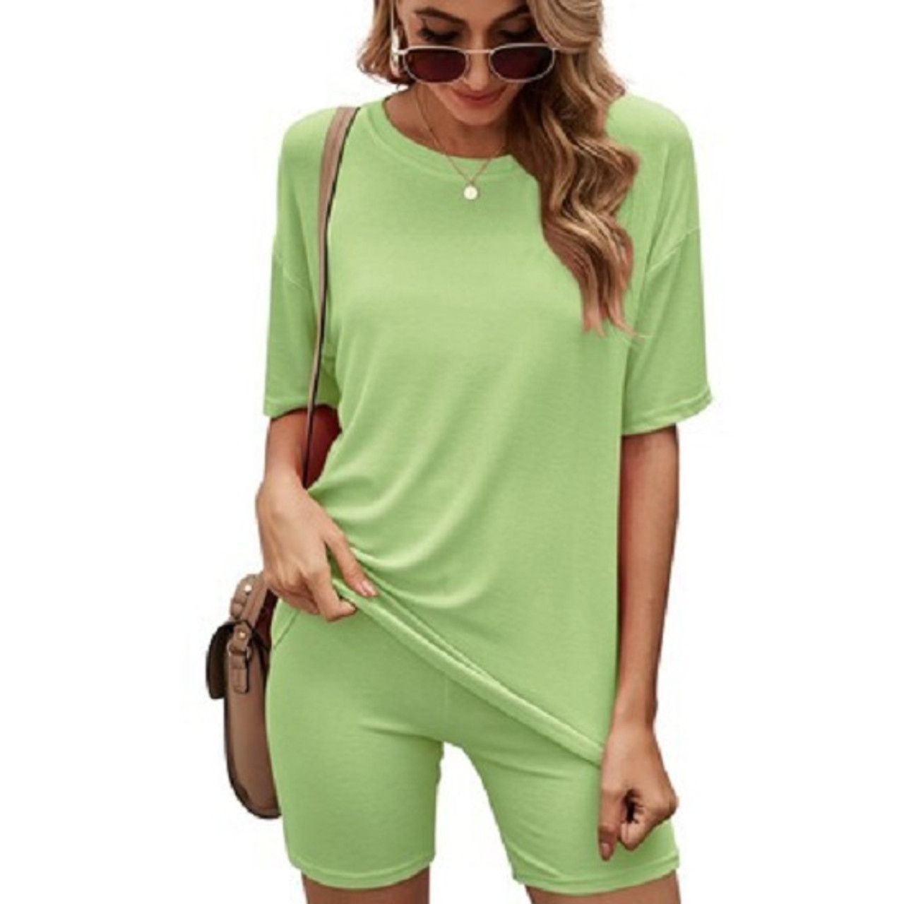 Haute Edition® Matching Biker Shorts and T-Shirt Set product image