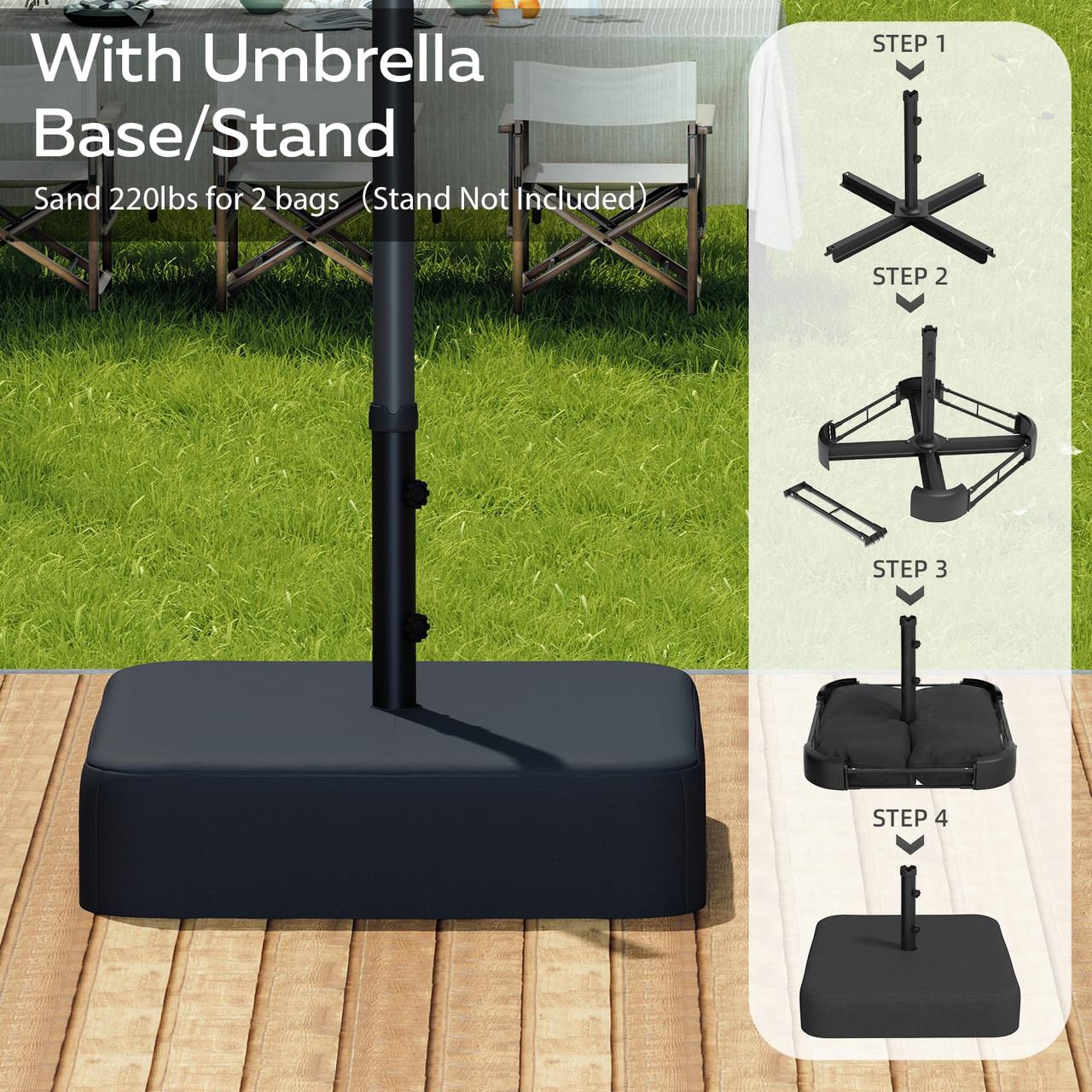Double-Sided Solar Patio Umbrella product image
