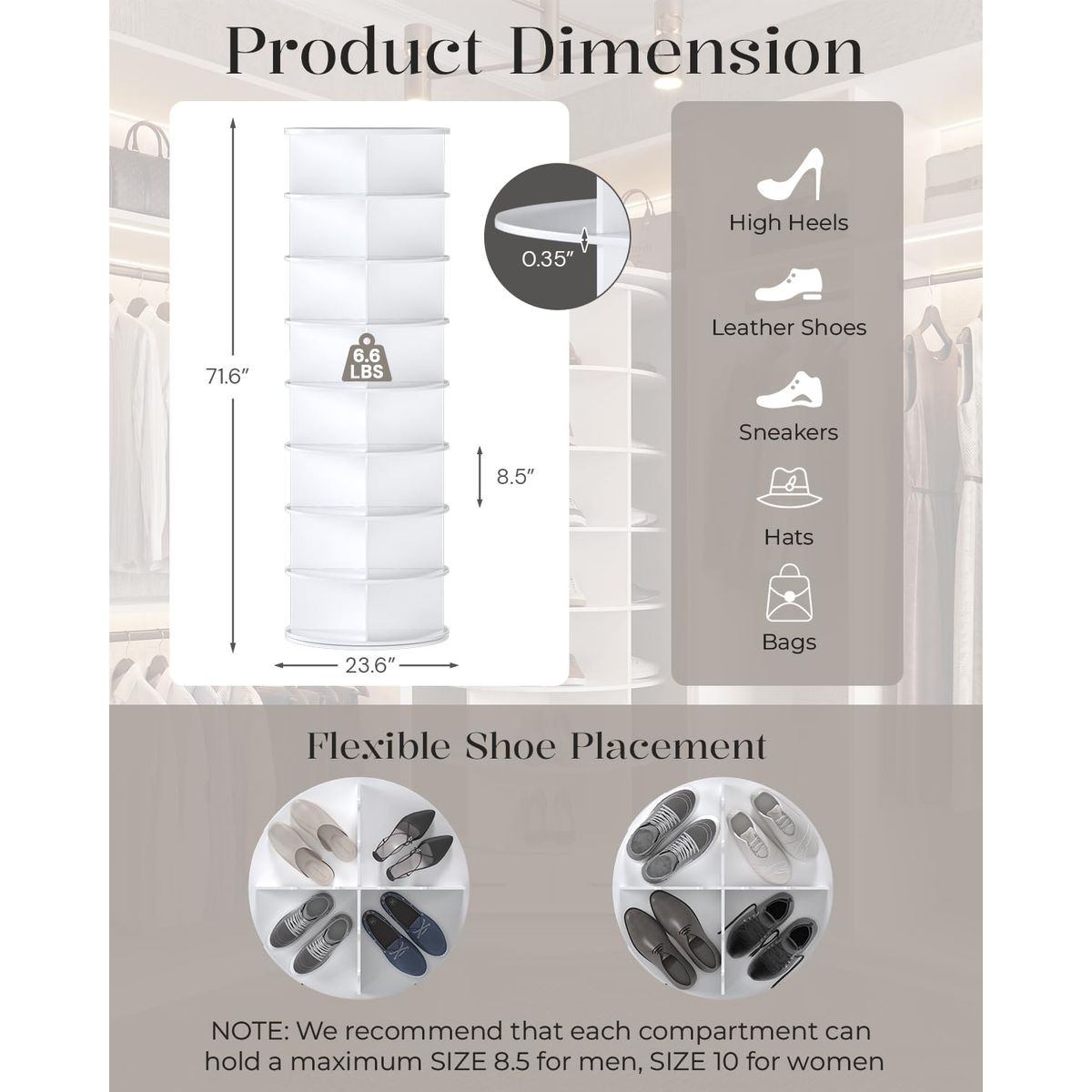 Spinning  Display Shoe Storage  product image