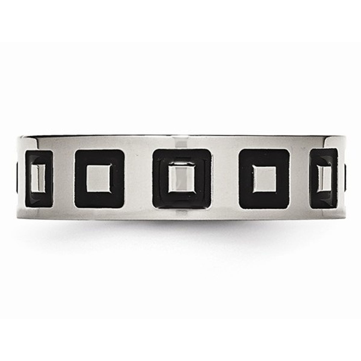 Men's 6mm Enameled Stainless Steel Comfort Fit Wedding Band Ring product image