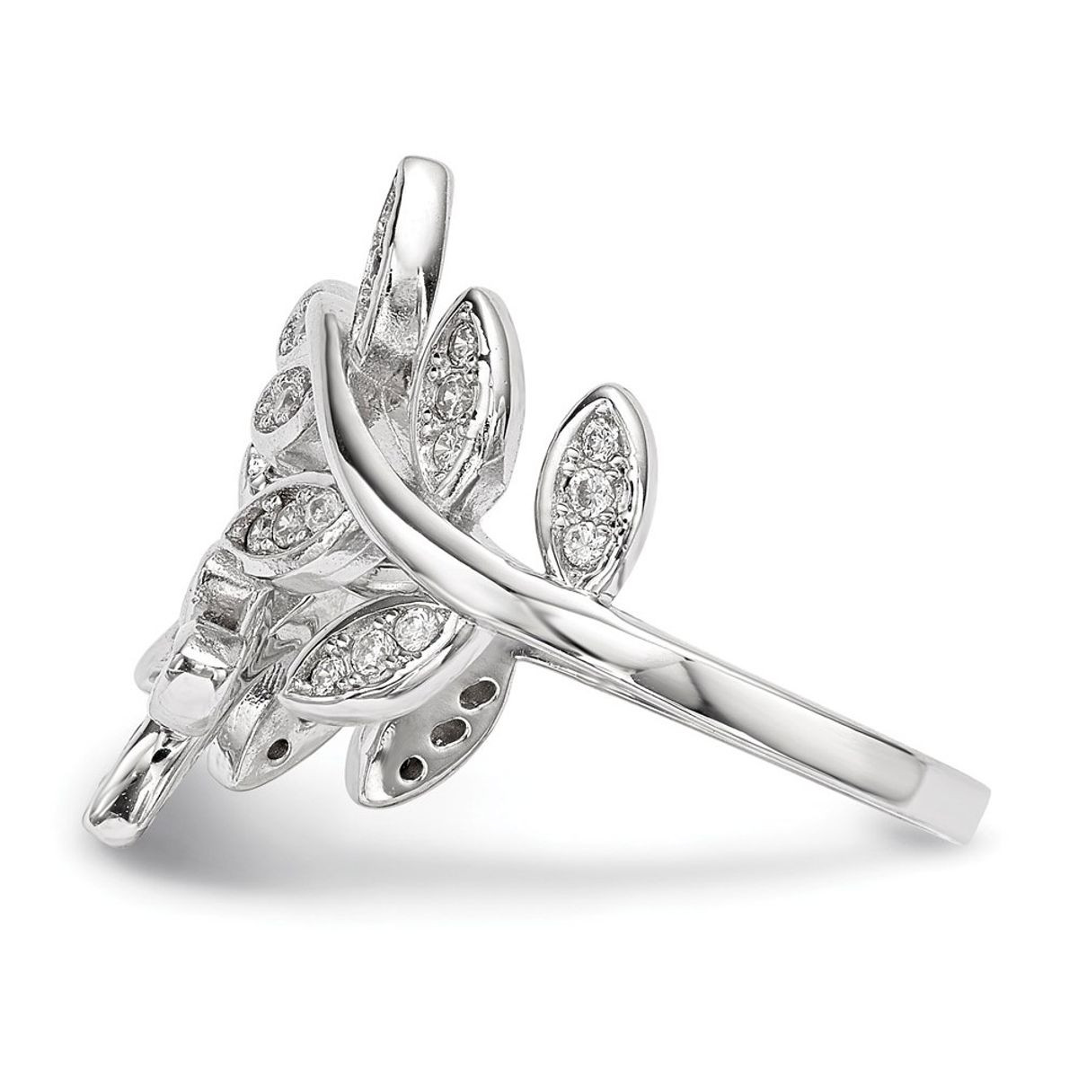 Vine Leaves Synthetic Cubic Zirconia (CZ) Ring in Sterling Silver product image