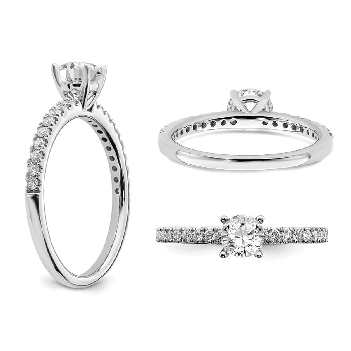 1/2 Carat Lab Grown Diamond Engagement Ring in 14K White Gold product image