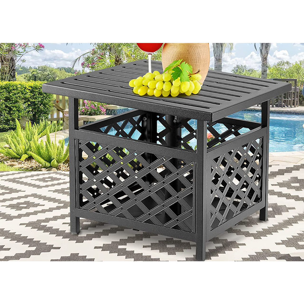 Outdoor Steel Umbrella Side Table product image