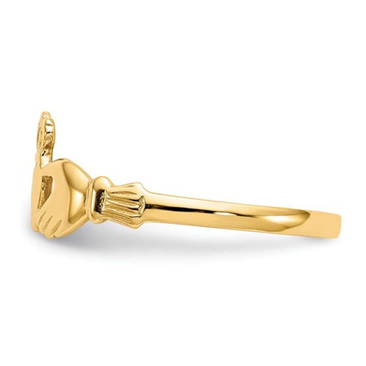 14K Yellow Gold Polished Ladies Claddagh Ring product image