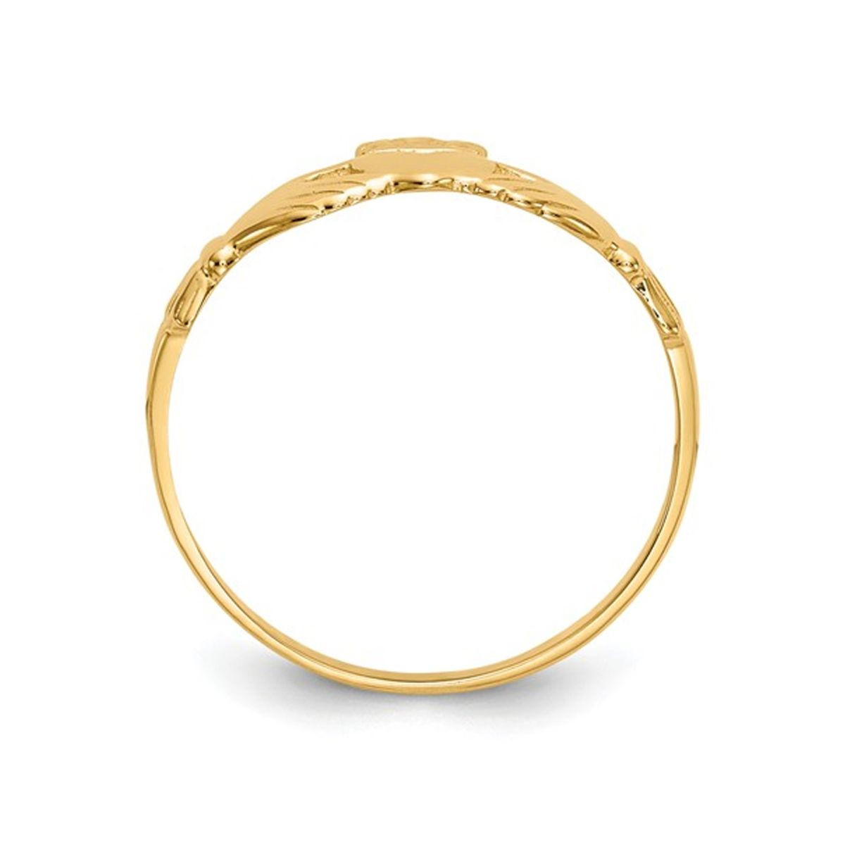 14K Yellow Gold Polished Ladies Claddagh Ring product image