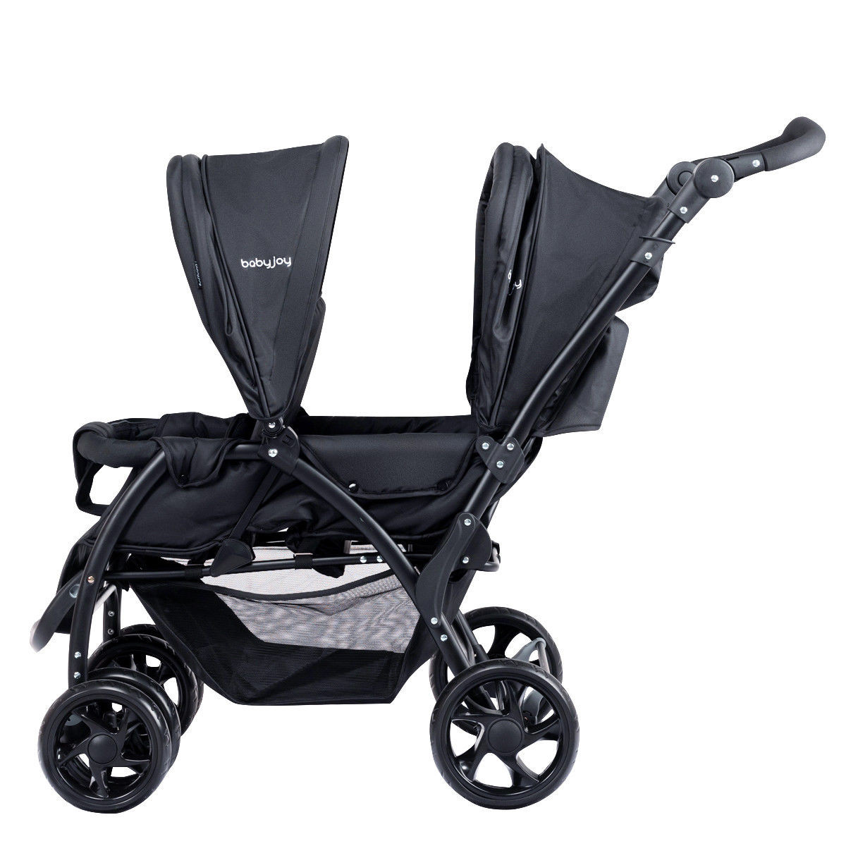 Foldable Twin Baby Double Stroller with Adjustable Backrest product image