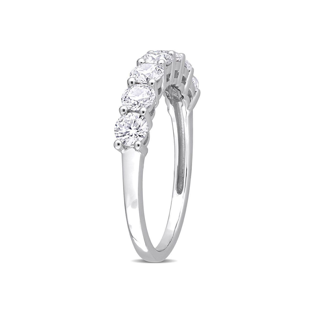 1.00 Carat (ctw) Lab-Created Moissanite Anniversary Band Ring in Sterling Silver product image