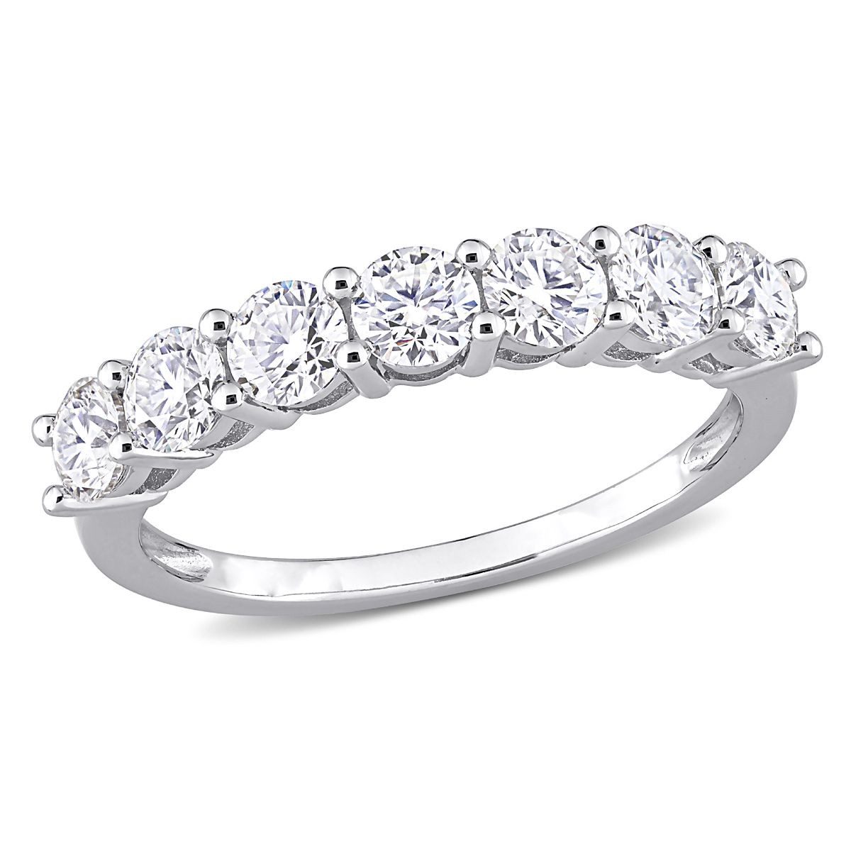 1.00 Carat (ctw) Lab-Created Moissanite Anniversary Band Ring in Sterling Silver product image