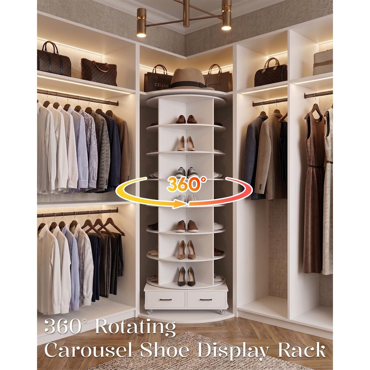 8 Tier Rotating Shoe Rack  product image