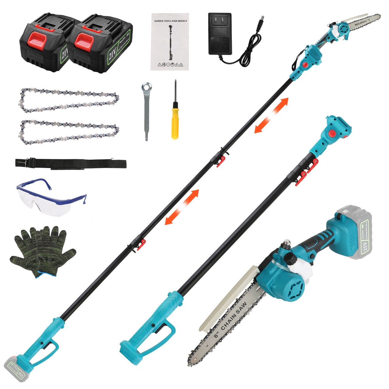 2-in-1 Cordless Pole Saw & Chainsaw product image