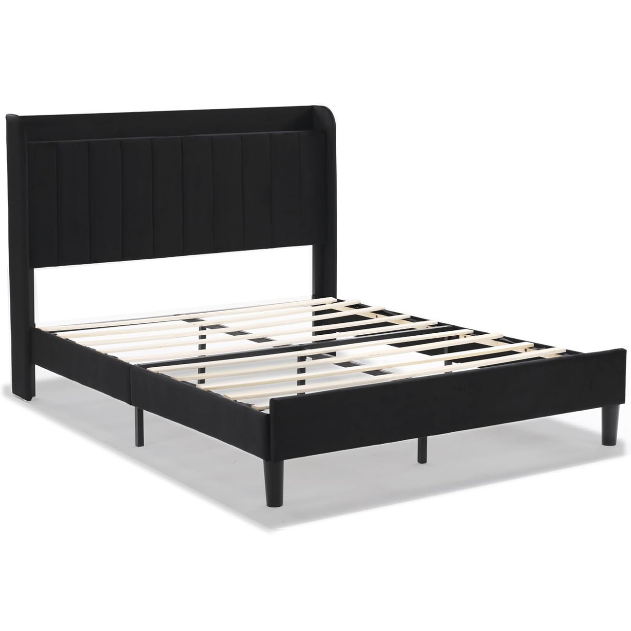 Upholstered Platform Queen Bed Frame with Headboard product image