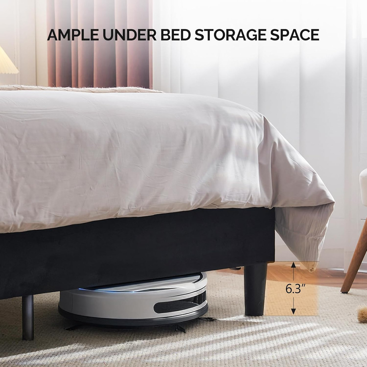 Upholstered Platform Queen Bed Frame with Headboard product image