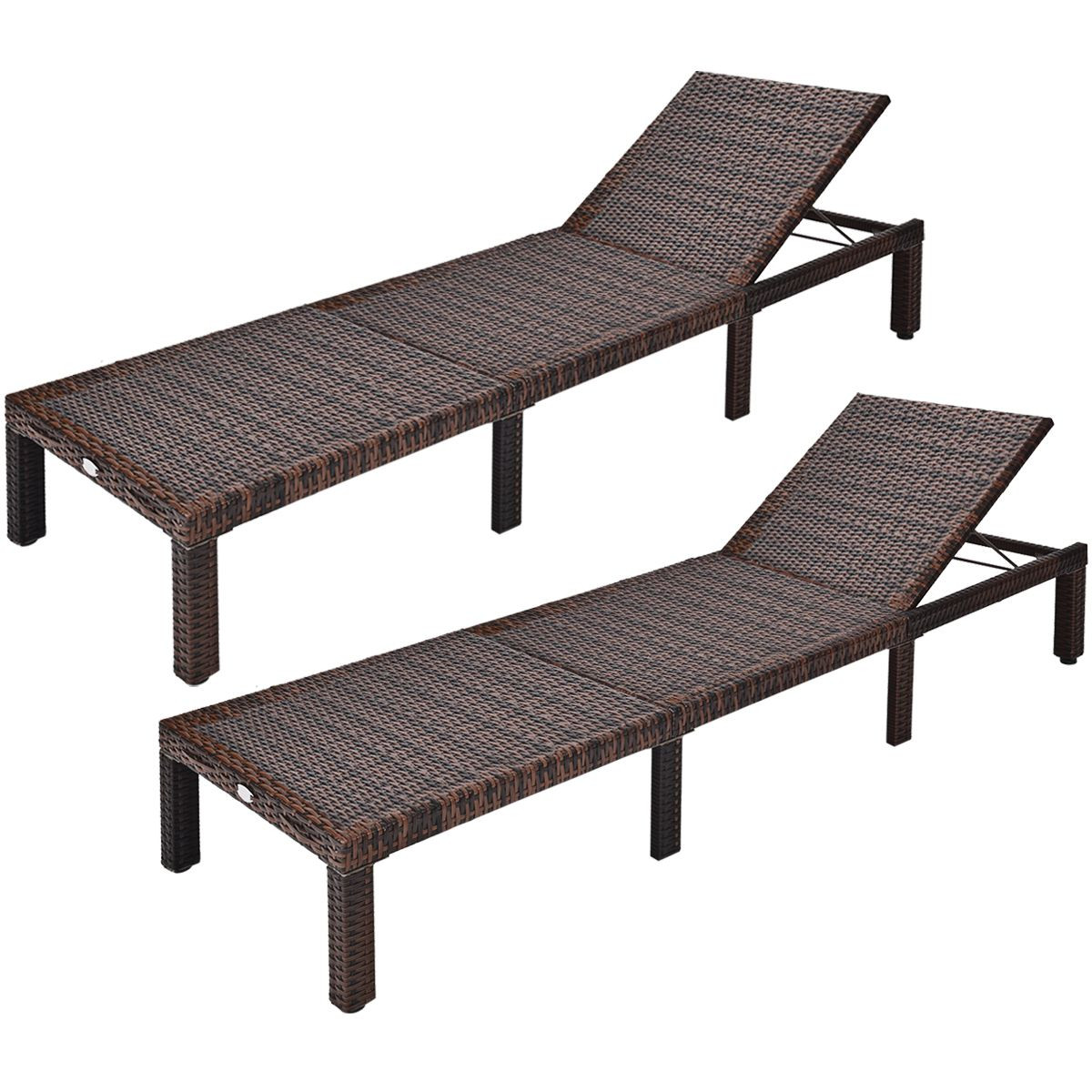 Outdoor Rattan Chaise Lounge (1- or 2-Pack) product image