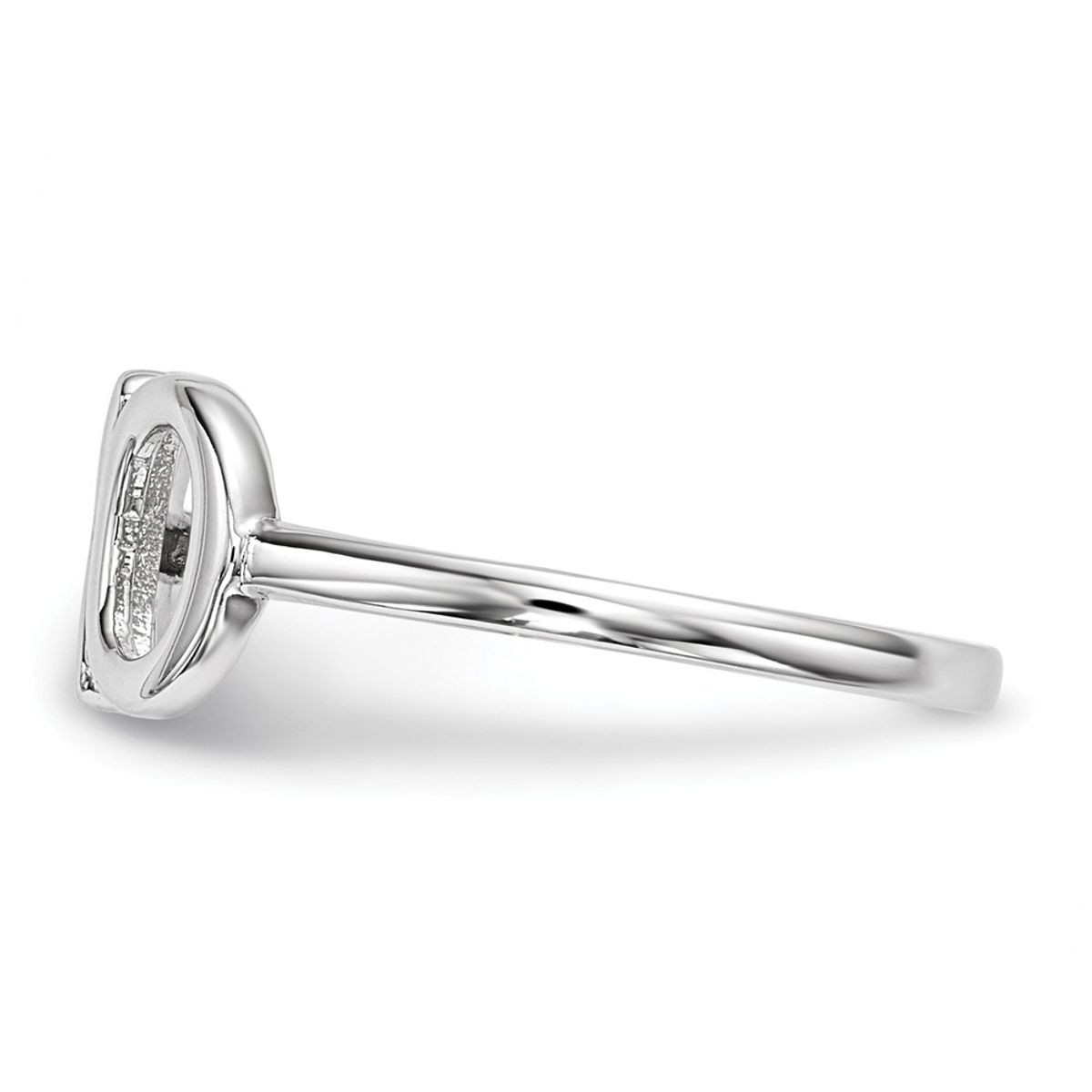 Ladies 14K White Gold Polished XO Fashion Ring product image