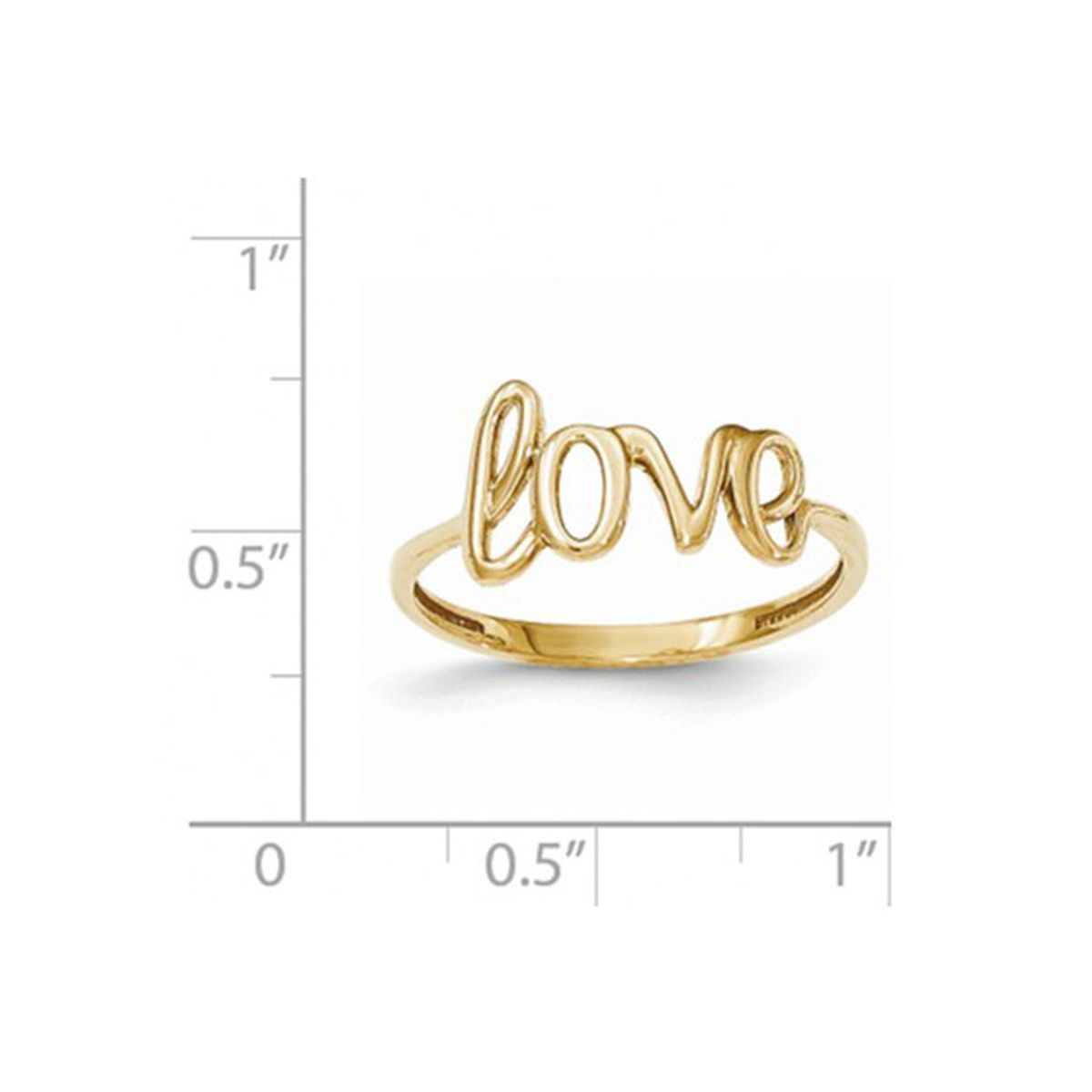Ladies 14K Yellow Gold Polished Love Ring (Size 7) product image