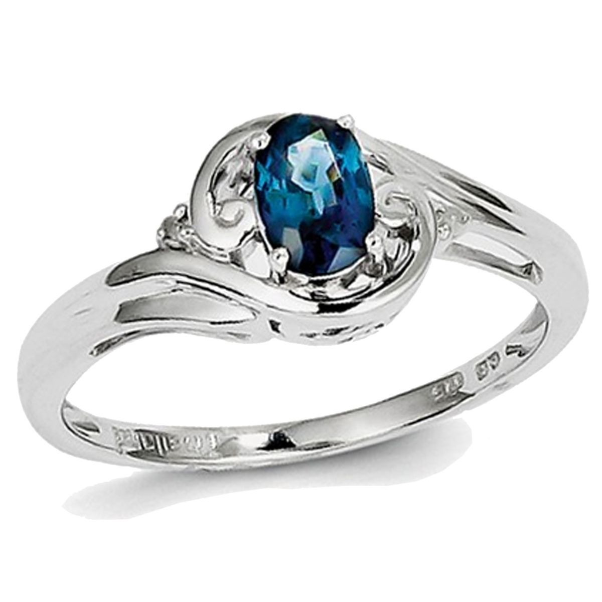 2/5 Carat (ctw) Natural Sapphire Ring in Sterling Silver product image