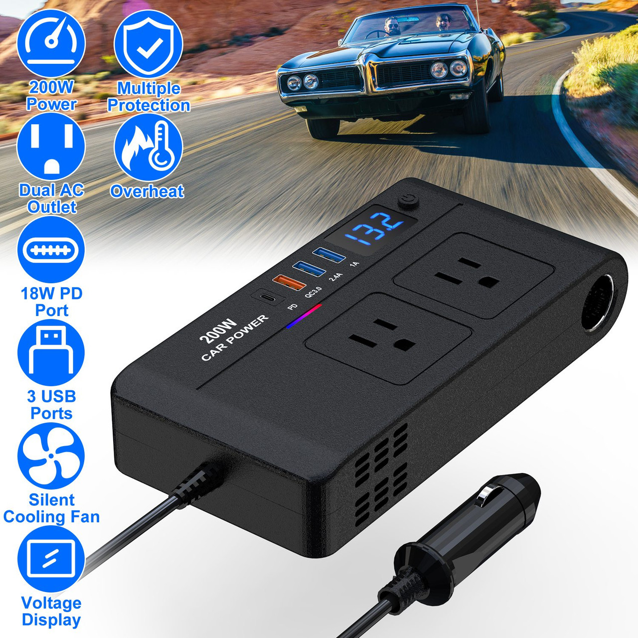200W Car Power Inverter product image