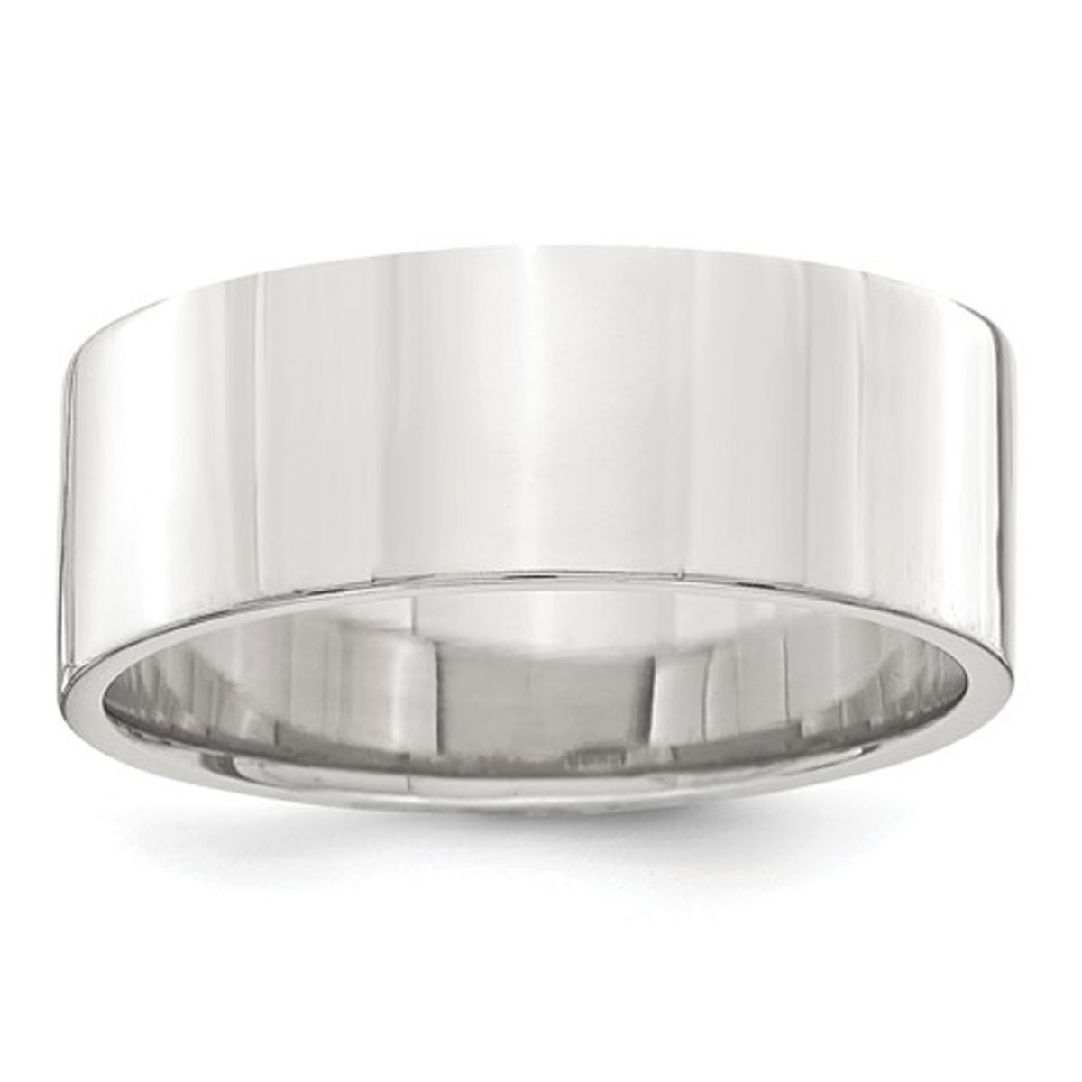 7mm Comfort Fit Flat Wedding Band Ring in Sterling Silver product image