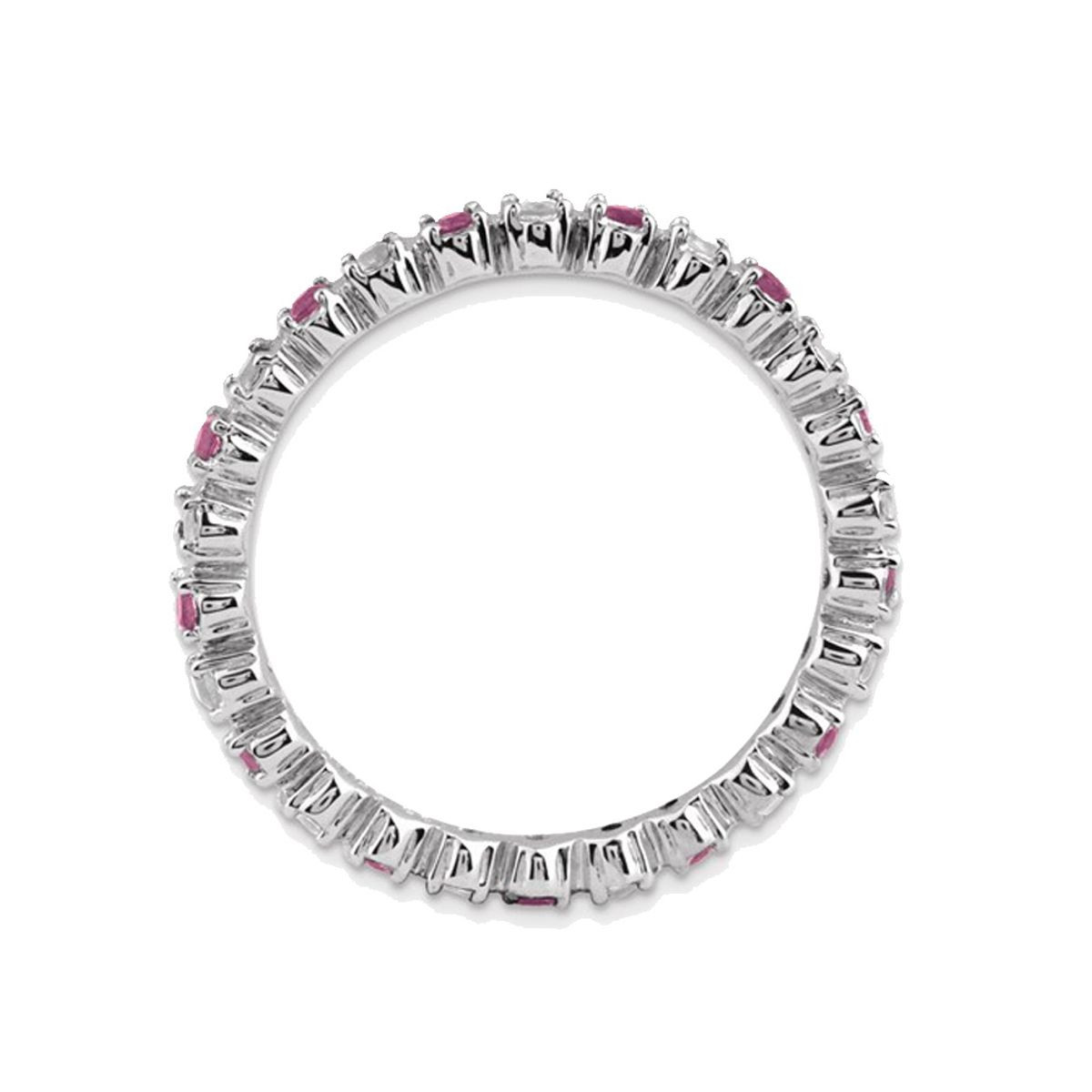  0.30 Carat (ctw) Lab-Created Ruby Ring in Sterling Silver product image