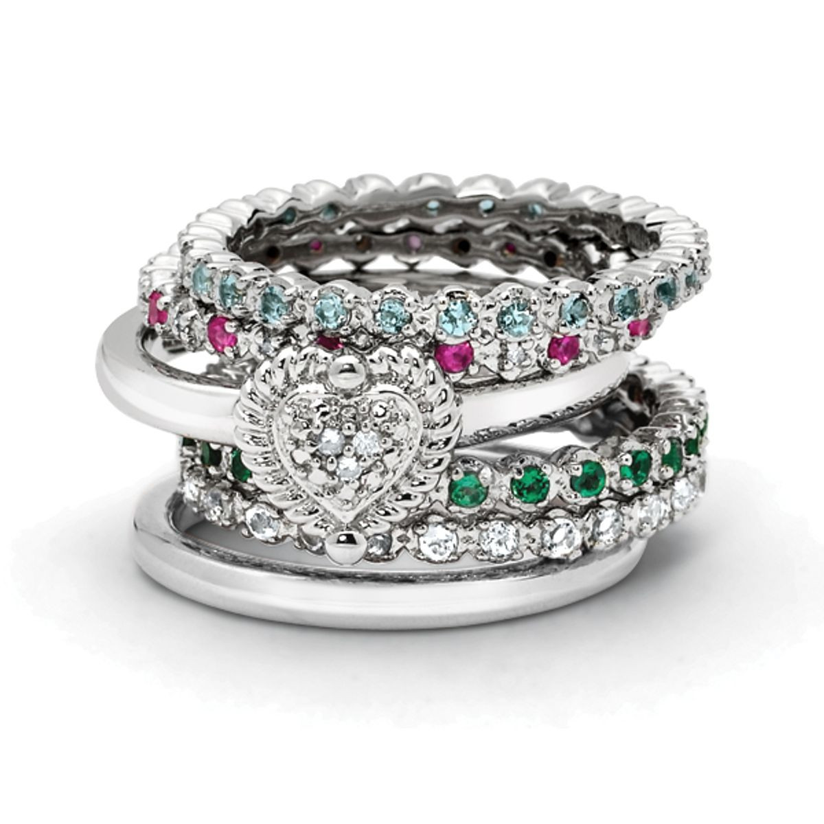 0.30 Carat (ctw) Lab-Created Ruby Ring in Sterling Silver product image