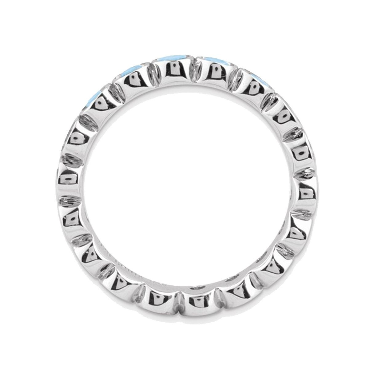 1.10 Carat (ctw) Aquamarine Ring in Sterling Silver product image