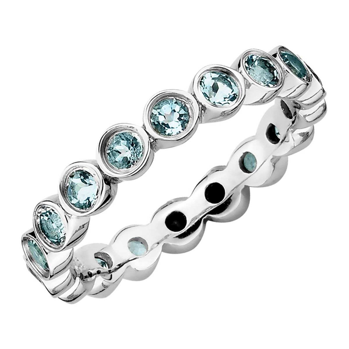 1.10 Carat (ctw) Aquamarine Ring in Sterling Silver product image
