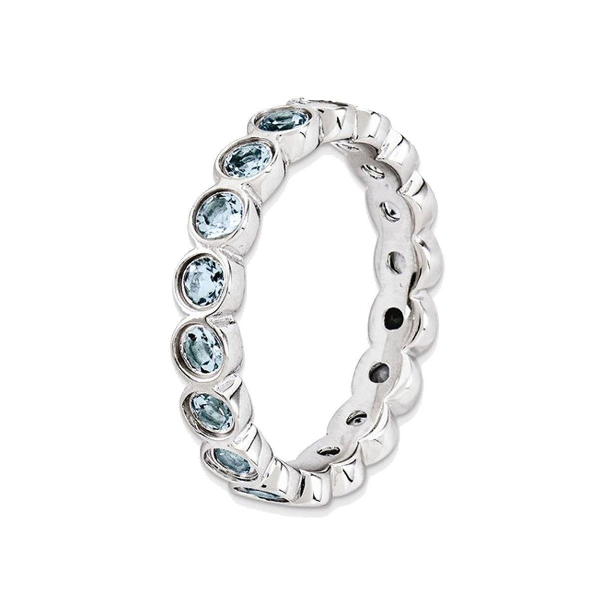 1.10 Carat (ctw) Aquamarine Ring in Sterling Silver product image